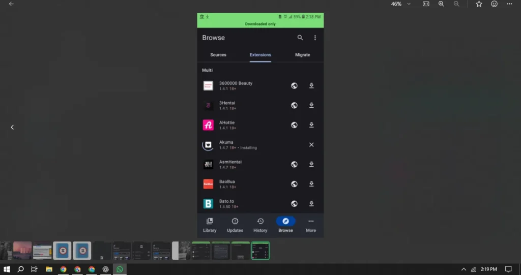 Tachiyomi apk extensions
