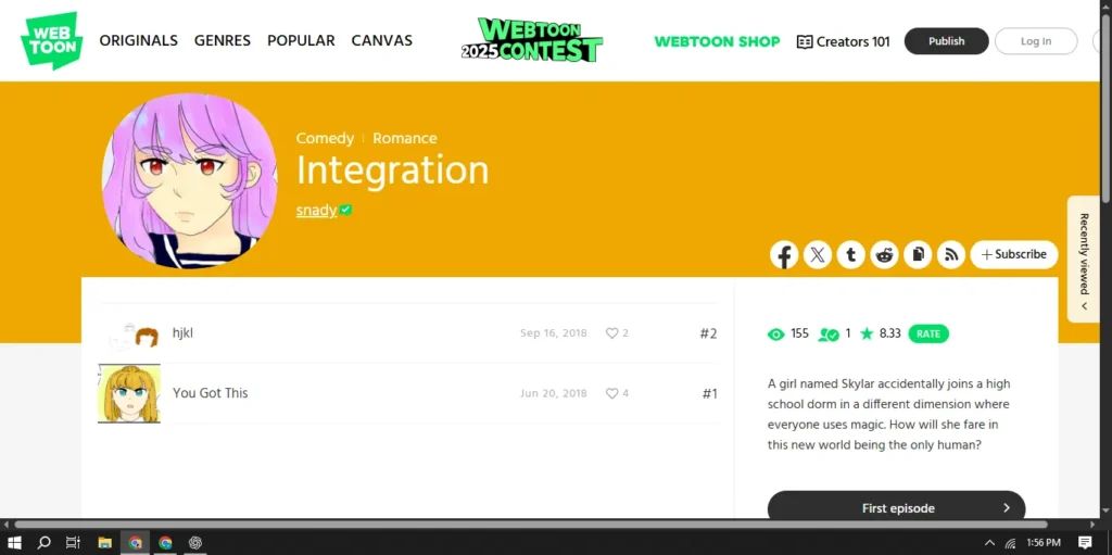 Webtoon Integration
