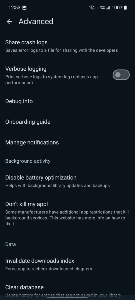 Tachiyomi Screenshots