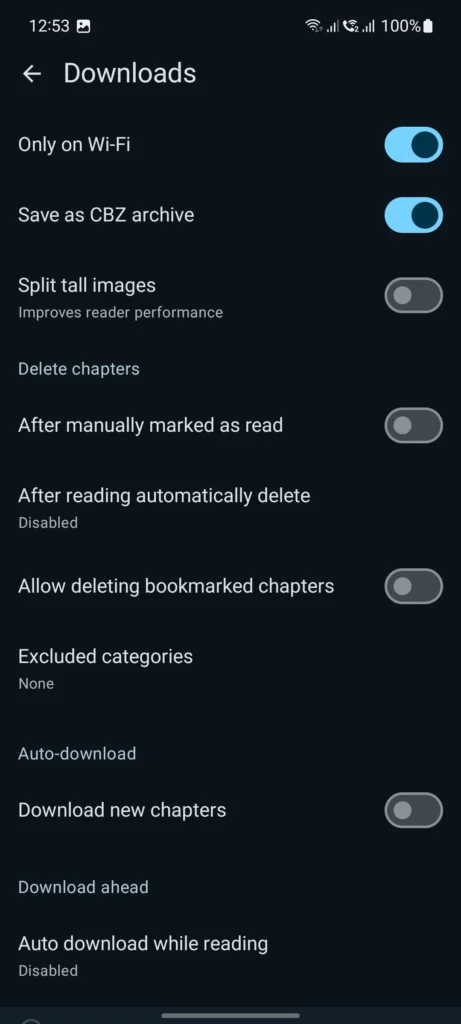 Tachiyomi Screenshots